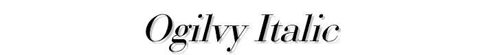 Ogilvy Italic font